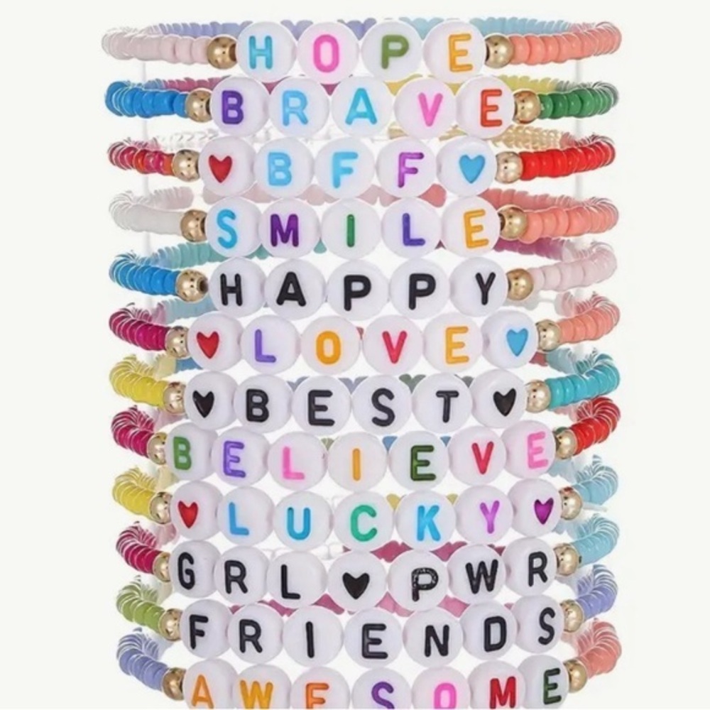 Boho-Chic 12pcs Friendship Bracelet Set With Colorful Soft Clay Beads